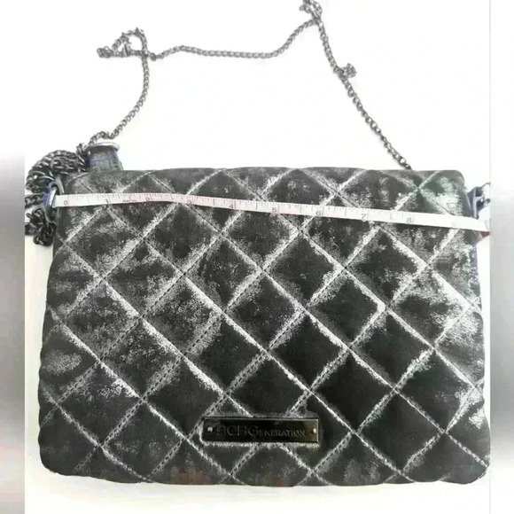 BCBGeneration by Max Azria Metallic Chain Cross  Body Purse - Picture 1 of 12